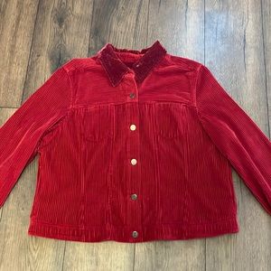 J. Jill red Cordaroy jacket